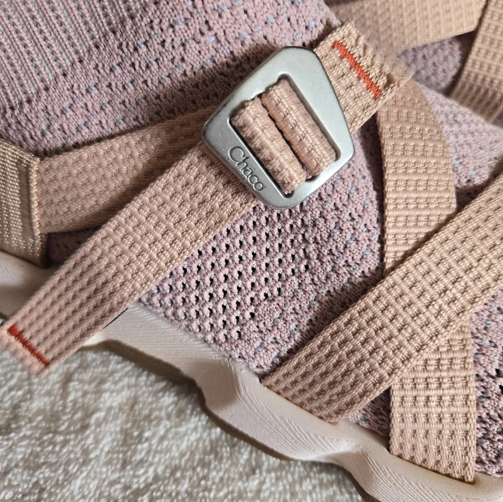 NWT Chaco Pink and Orange Knit Athletic sandal water shoe sneaker combo size 10
